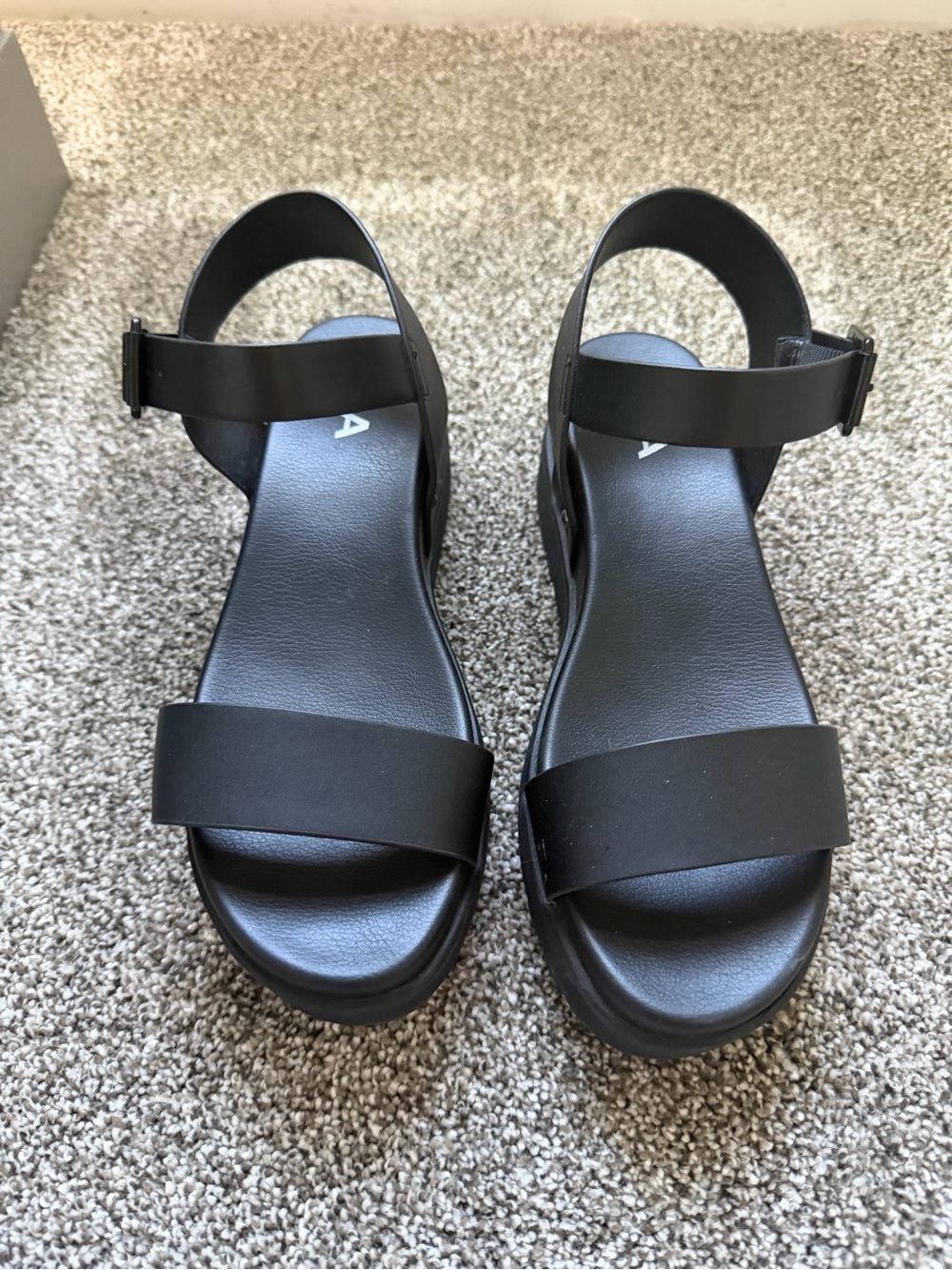 MIA Black Platform Sandals with Ankle Strap